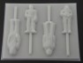 204sp Star Wonders Full Body Chocolate or Hard Candy Lollipop Mold